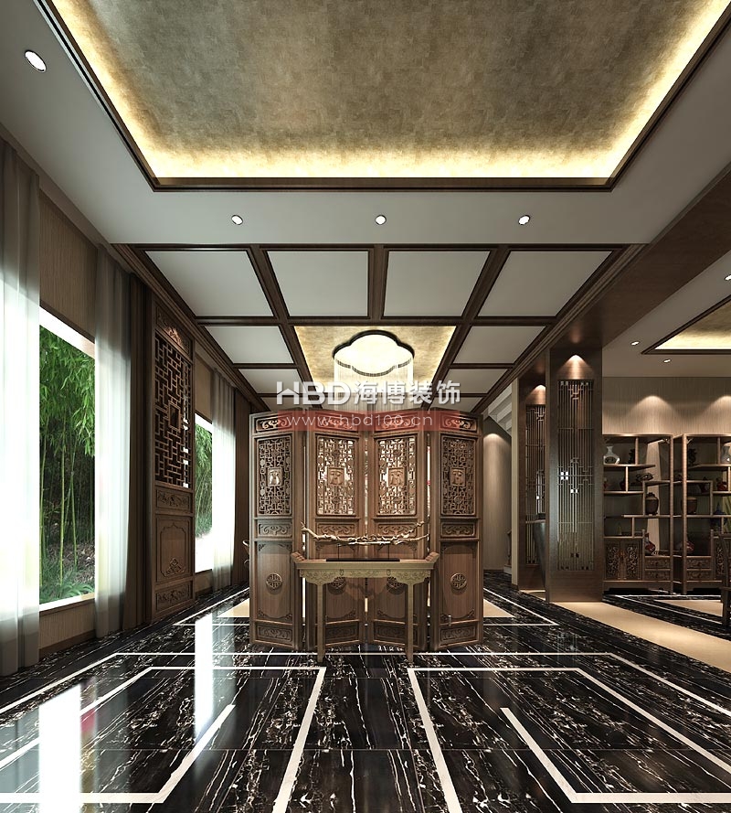 梅園新村別墅裝修設(shè)計 客廳角度二.jpg