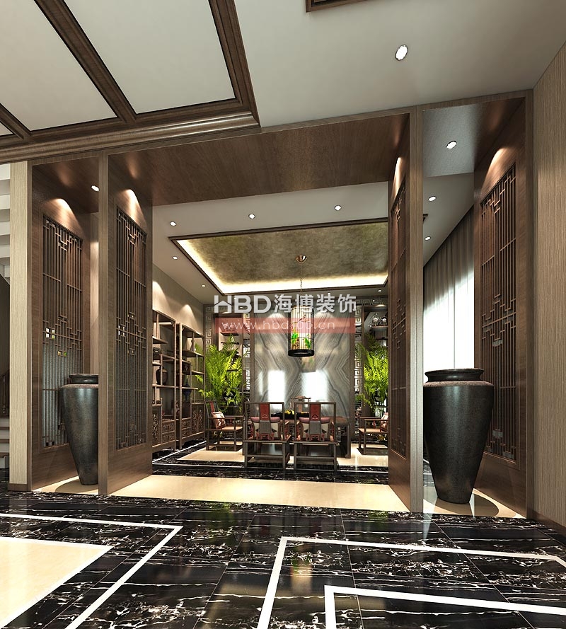 梅園新村別墅裝修設(shè)計 客廳角度三.jpg