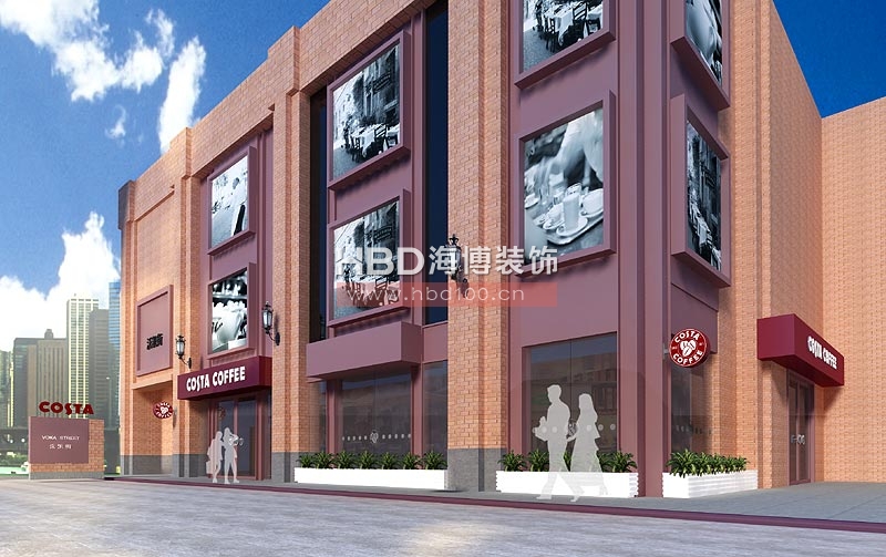 COSTA意式咖啡廳設計裝修 主入口效果 COSTA意式咖啡廳設計裝修 主入口效果