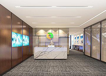 萬華投資公司前臺設計裝修 萬華投資公司前臺設計裝修