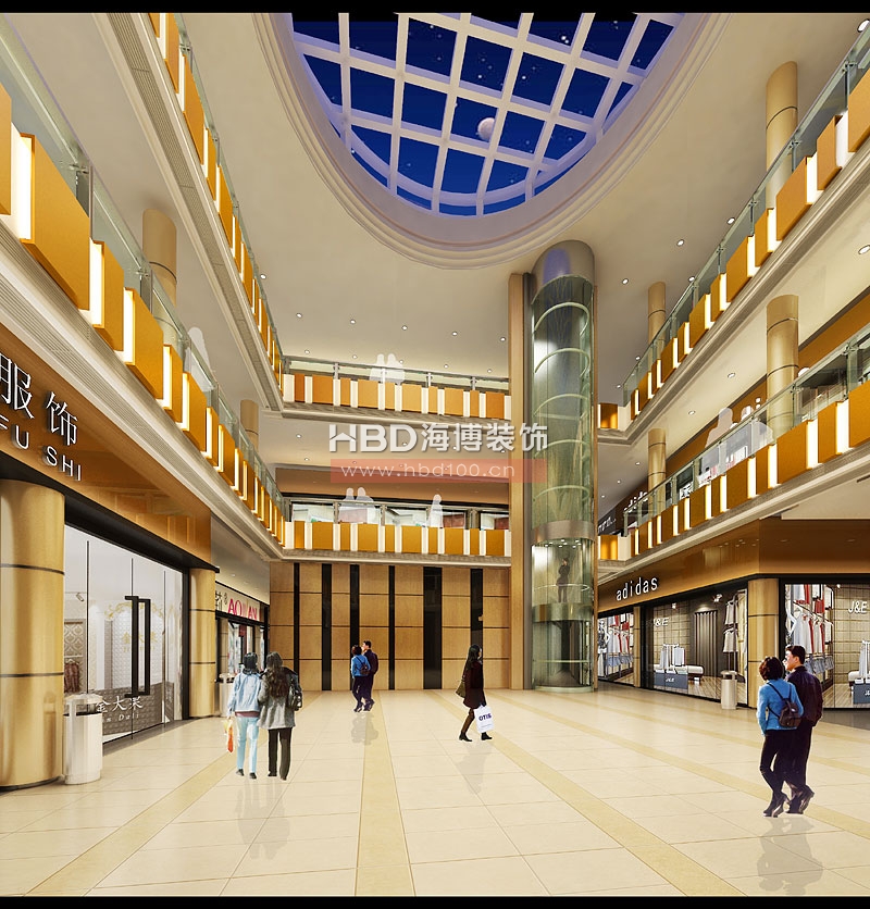 商場裝修設(shè)計(jì),商場大堂設(shè)計(jì)效果圖,海博裝飾.jpg