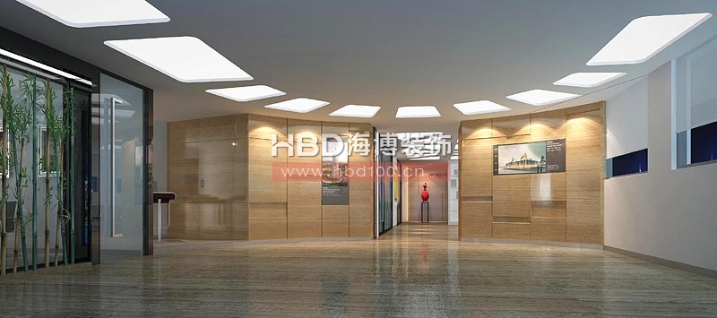 凡拓數(shù)碼科技辦公室裝修設(shè)計 弧形走道